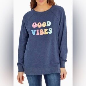 Wildfox "Good Vibes" Statement Sweatshirt Women’s Size M
